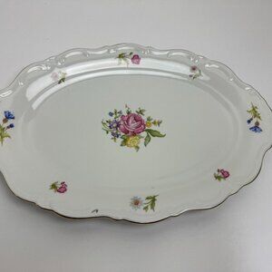 Royal Heidelberg  Bavaria Germany Mignon Floral Oval  Serving Plate 12.75"